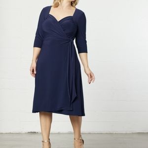 Kiyonna sweetheart neck wrap dress size 4